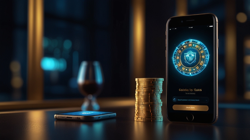 Smartphone zeigt sichere Installation der Casino-App auf Android und iPhone