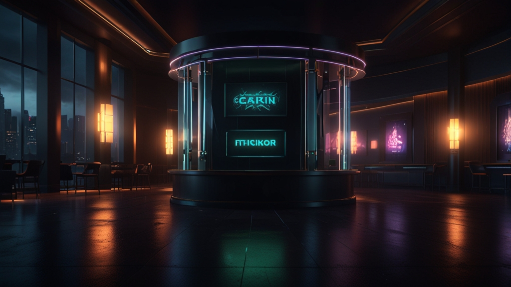 Dunkles Casino mit Login-Bildschirm und sicherem Kontozugang